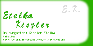 etelka kiszler business card